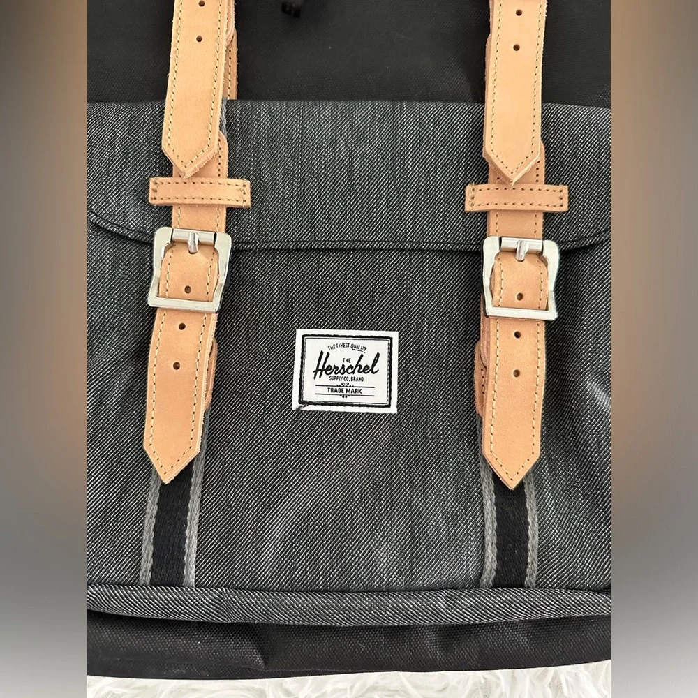 Nwt The Herschel Supply Co‎ Offset Lil Amer Blk/Denim Backpack